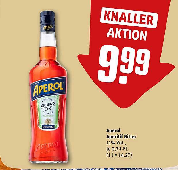 Aperol Aperitif Bitter 0,7 l - Knaller Aktion!