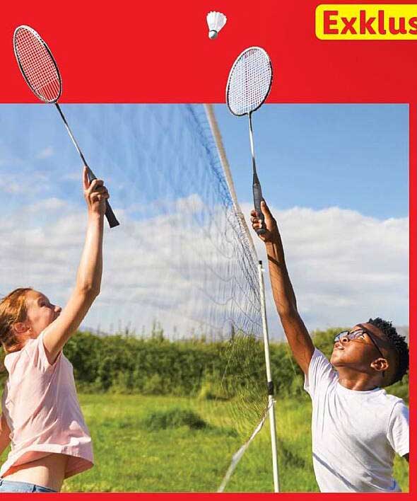 Badminton-Set mit Schlägern und Federbällen