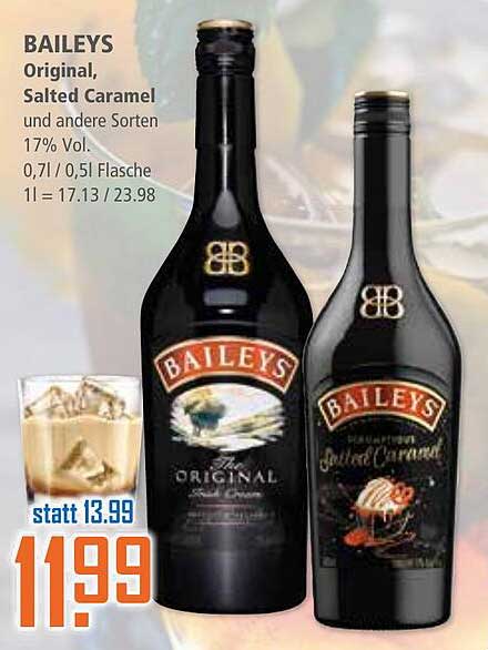 BAILEYS Original und Salted Caramel 0,7l / 0,5l Flasche