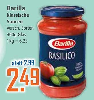 Barilla klassisches Saucen 400g Glas - Basilico