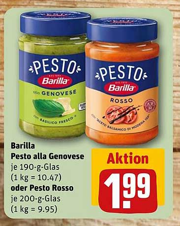 Barilla Pesto alla Genovese oder Pesto Rosso – nur für kurze Zeit