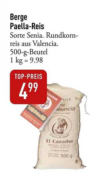 Berge Paella-Reis