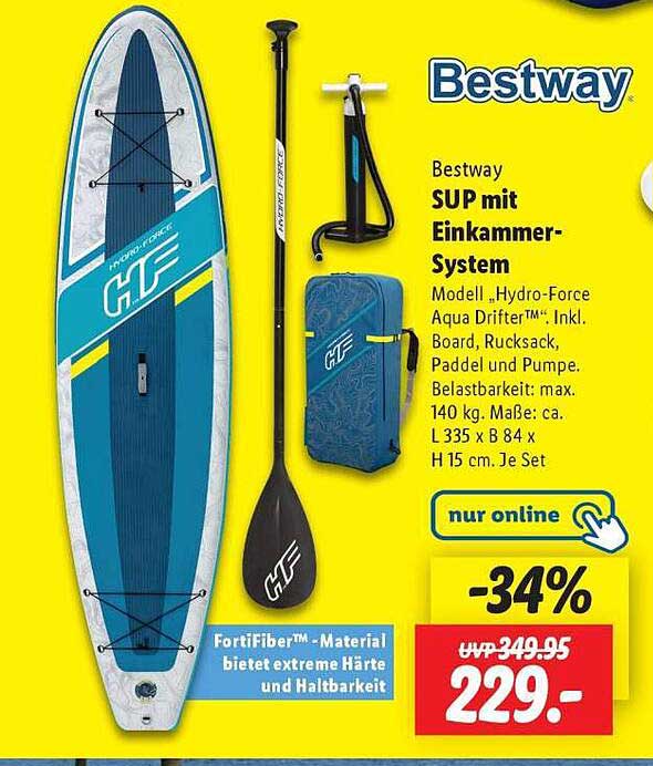 Bestway SUP mit Einkammer-System – Hydro-Force Aqua Drifter™