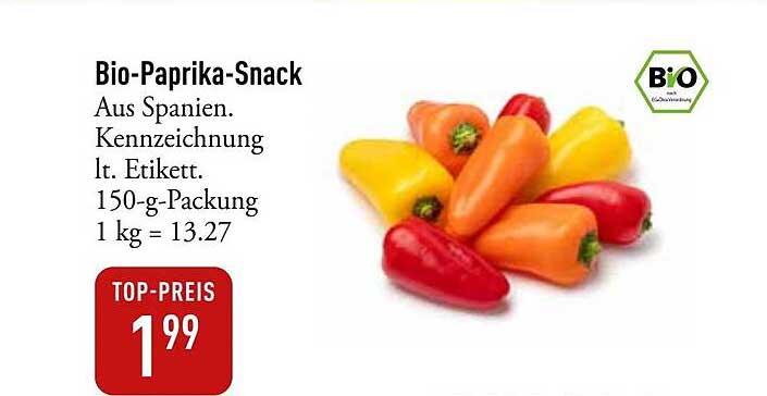 Bio-Paprika-Snack aus Spanien