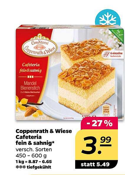 Coppenrath & Wiese Cafeteria fein & sahnig Mandel Bienenstich