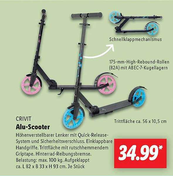 CRIVIT Alu-Scooter