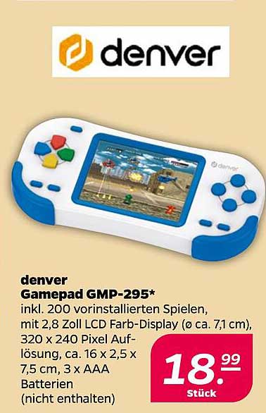 denver Gamepad GMP-295* inkl. 200 vorinstallierten Spielen