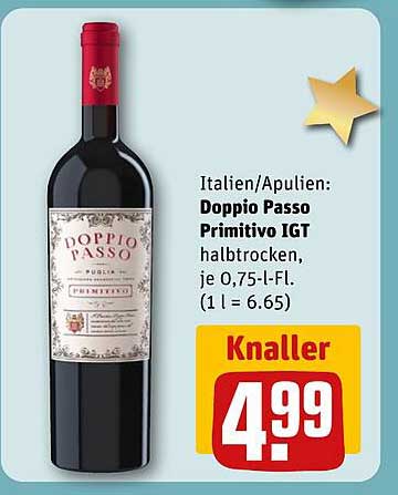 Doppio Passo Primitivo IGT halbtrocken, 0,75-l-Fl.