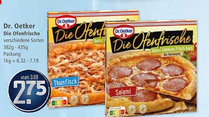 Dr. Oetker Die Ofenfrische verschiedene Sorten 382g - 435g