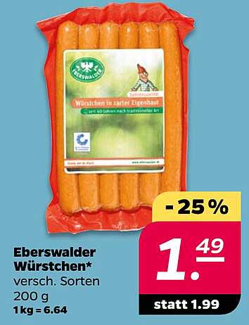 Eberswalder Würstchen – 200 g für nur 1,49 €