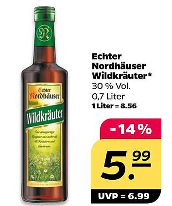 Echter Nordhäuser Wildkräuter 30 % Vol. 0,7 Liter - Jetzt zum Sonderpreis!