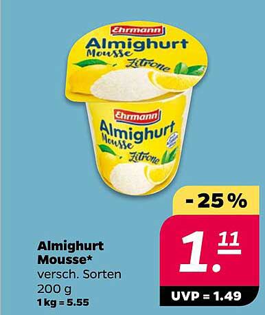 Ehrmann Almighurt Mousse - Verschiedene Sorten 200 g
