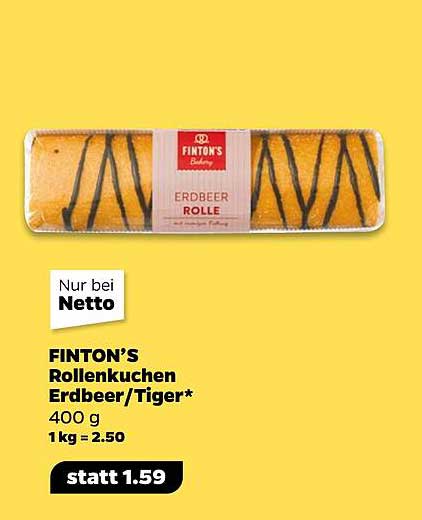 FINTON’S Rollenkuchen Erdbeer/Tiger 400 g