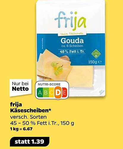 frija Käse scheiben - Gouda in verschiedenen Sorten