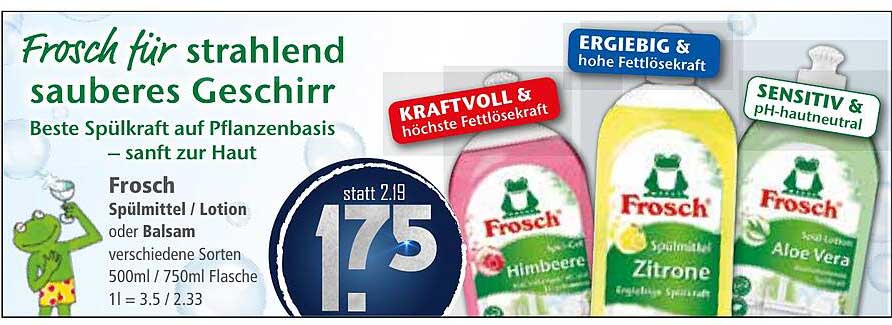 Frosch Spülmittel / Lotion oder Balsam verschiedenen Sorten 500ml / 750ml Flasche