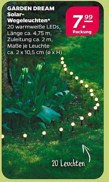 GARDEN DREAM Solar-Wegeleuchten