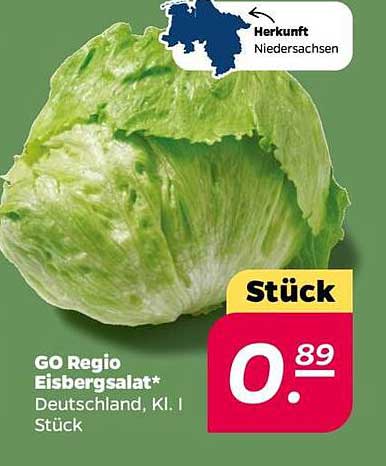 GO Regio Eisbergsalat - frisch aus Niedersachsen