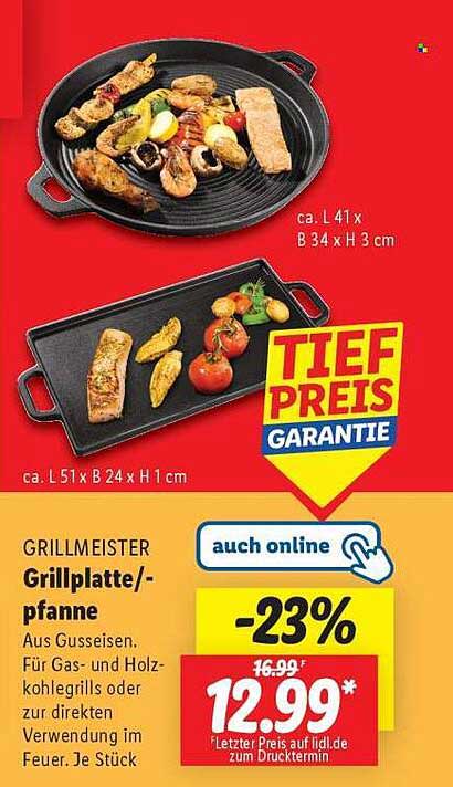GRILLMEISTER Grillplatte/-pfanne