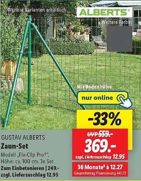 GUSTAV ALBERTS Zaun-Set Modell „Fix-Clip Pro®“