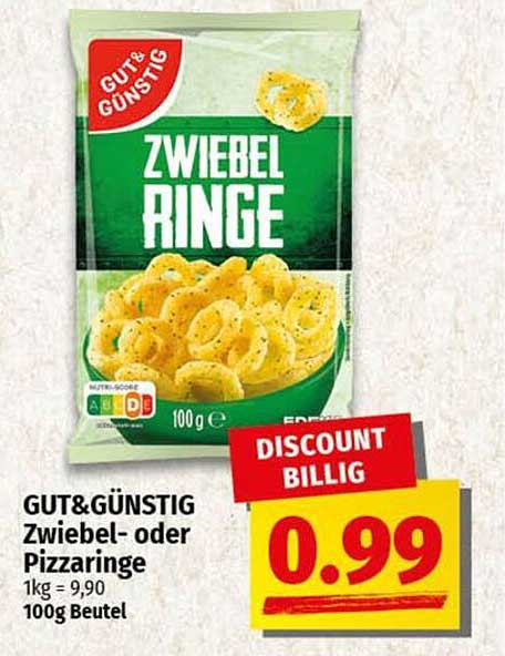 GUT& GÜNSTIG Zwiebel- oder Pizzaringe 100g