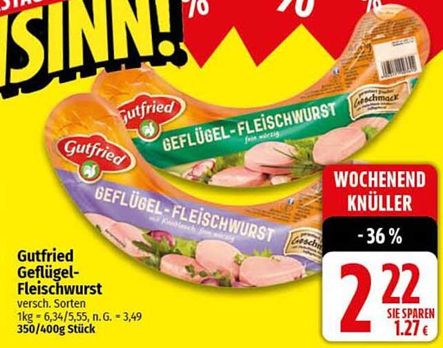 Gutfried Geflügel-Fleischwurst