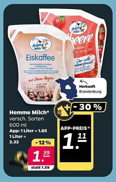 Hemme Milch - verschiedene Sorten, 600 ml