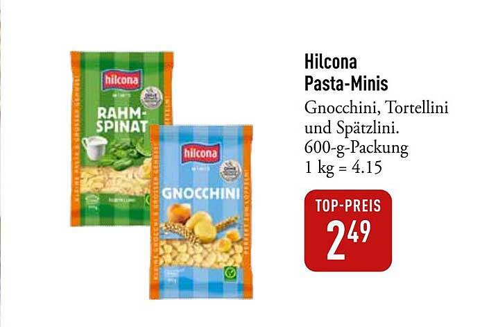 Hilcona Pasta-Minis - Gnocchini, Tortellini und Spätzlini