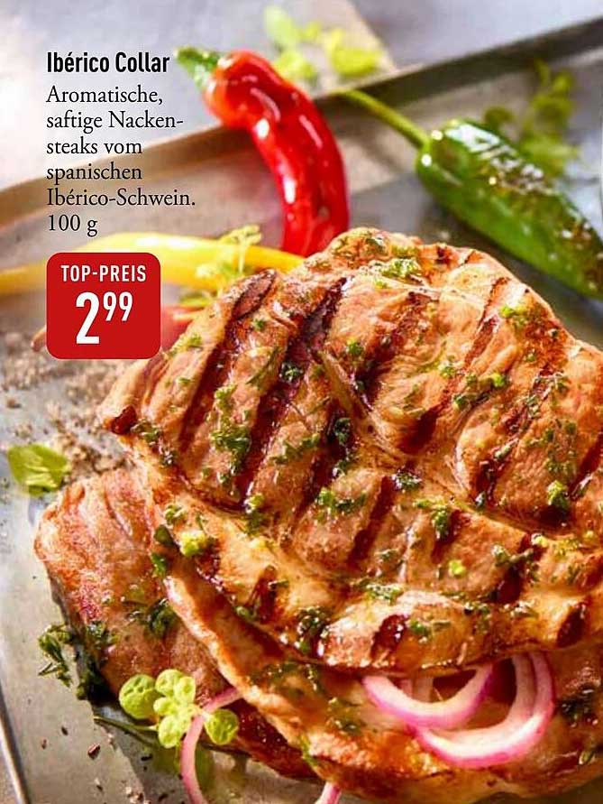 Ibérico Collar - Aromatische, saftige Nackensteaks vom spanischen Ibérico-Schwein