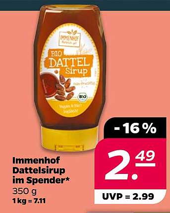 Immenhof Dattelsirup im Spender 350 g
