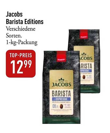 Jacobs Barista Editions - Verschiedene Sorten, 1-kg-Packung