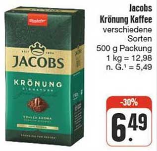 Jacobs Krönung Kaffee verschiedene Sorten 500 g Packung
