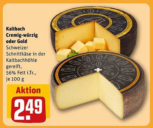 Kaltbach Cremig-würzig oder Gold - Schweizer Schnittkäse in der Kaltbachhöhle gereift
