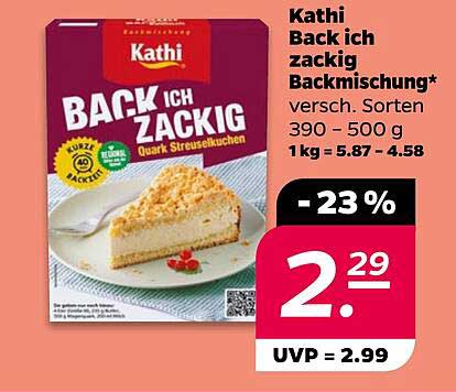 Kathi Back ich zackig Backmischung - Quark Streuselkuchen