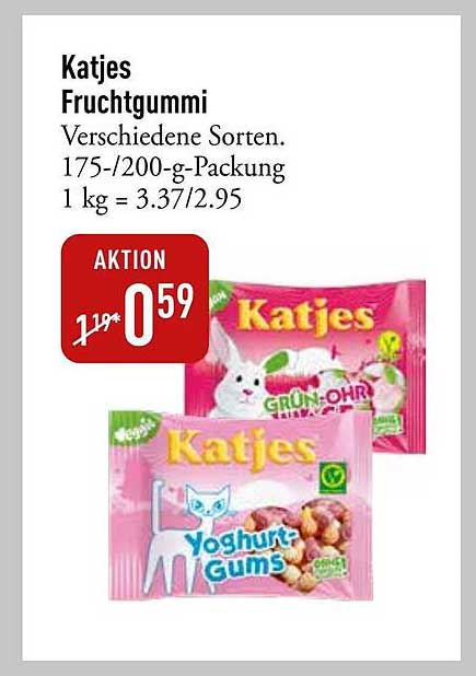 Katjes Fruchtgummi verschiedene Sorten 175-/200-g-Packung