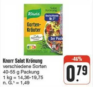 Knorr Salat Krönung verschiedene Sorten 40-55 g Packung