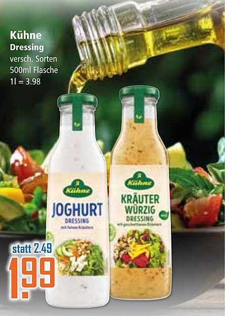 Kühne Dressing - Joghurt und Kräuter Würzig 500ml Flasche