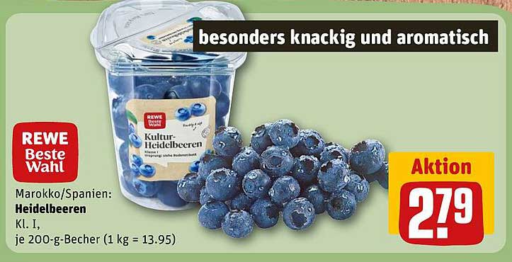 Kultur-Heidelbeeren 200 g Becher für nur 2,79 €