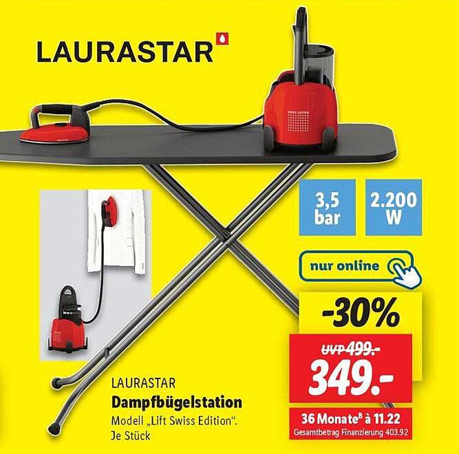 LAURASTAR Dampfstation Modell „Lift Swiss Edition“
