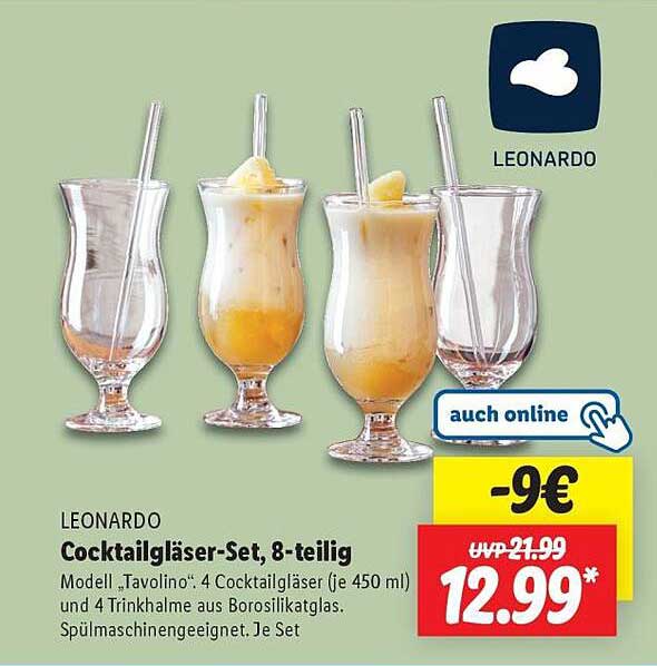 Leonardo Cocktailgläser-Set, 8-teilig