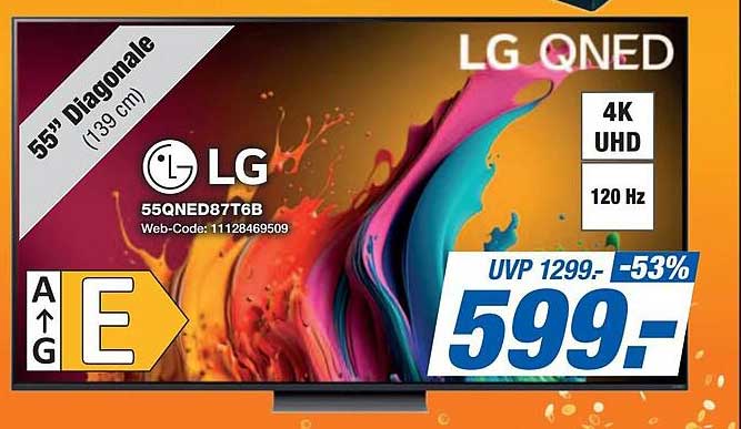 LG QNED 55" (139 cm) 4K UHD Smart-TV – jetzt 53% reduziert!