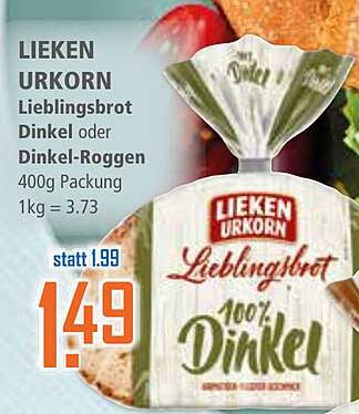 LIEKEN URKORN Lieblingsbrot Dinkel oder Dinkel-Roggen 400g