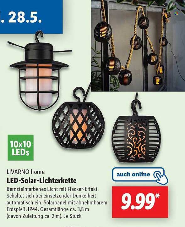 LIVARNO home LED-Solar-Lichterkette