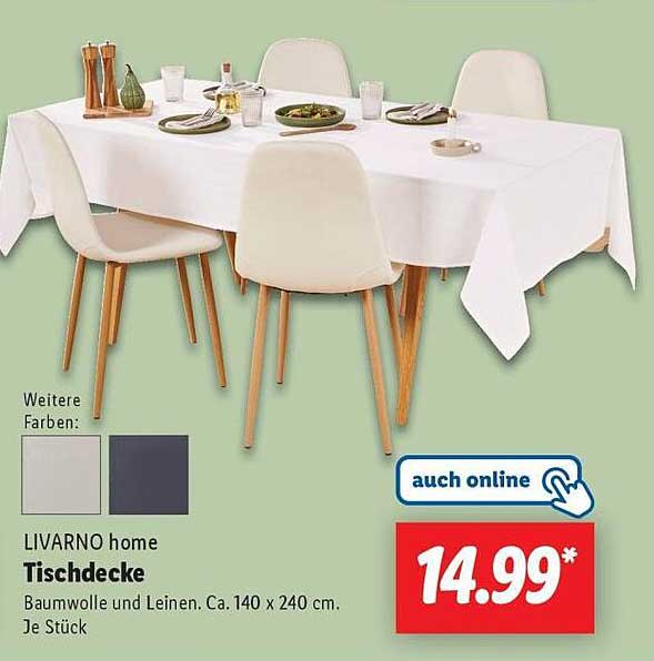 LIVARNO home Tischdecke 140 x 240 cm