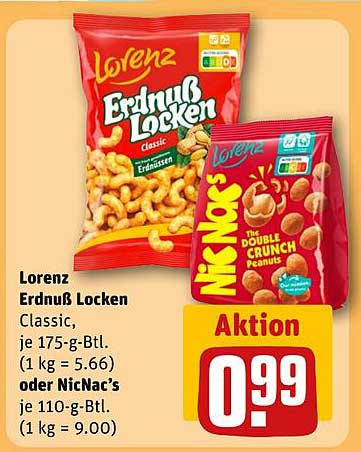 Lorenz Erdnuss Locken Classic und NicNac's