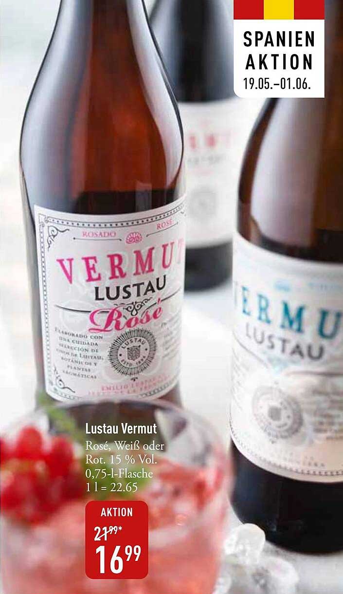 Lustau Vermut Rosé, Weiß oder Rot 0,75 l
