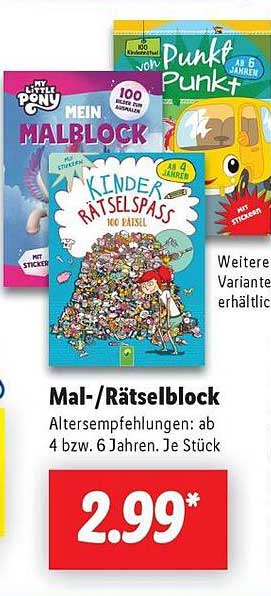 Mal-/Rätselblock