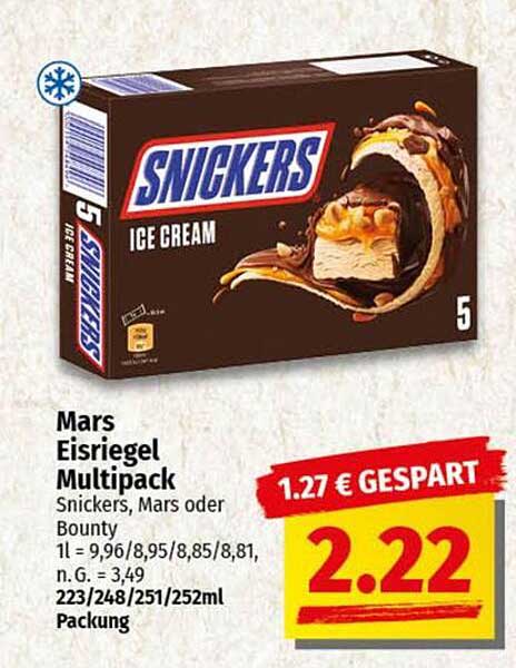 Mars Eisriegel Multipack - Snickers, Mars oder Bounty