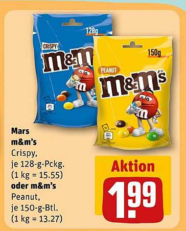 Mars m&m's Crispy und Peanut - Aktion