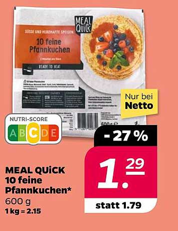 MEAL QUICK 10 feine Pfannkuchen 600 g
