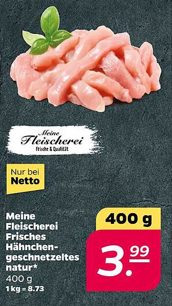 Meine Fleischerei Frisches Hähnchen-geschnetzeltes natur 400 g